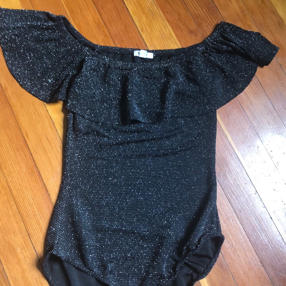 Sparkly Ardennes off the shoulder bodysuit